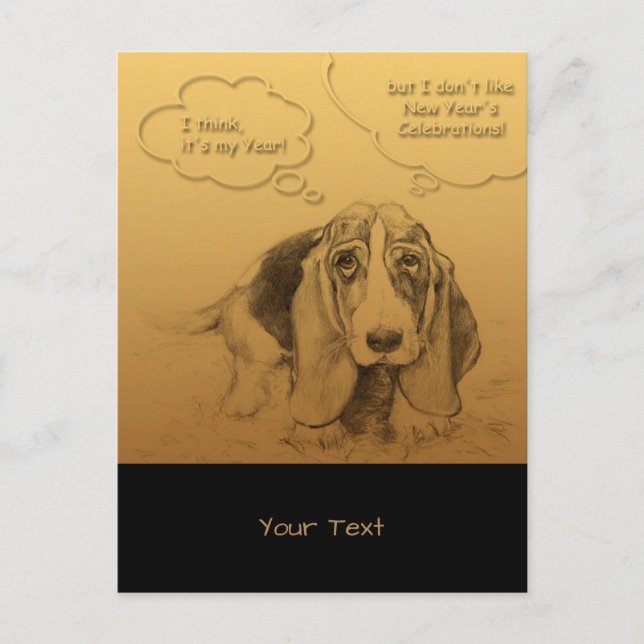 Humoristisches vietnamesisches chinesisches Hundja Postkarte (Vorderseite)