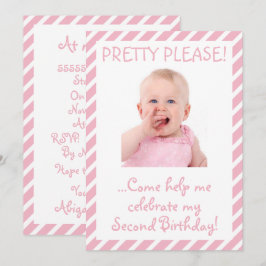 Humorose Baby Girl 2. Geburtstags-Party Einladung