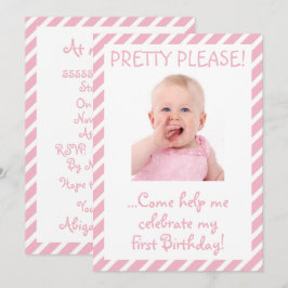 Humorose Baby Girl Erstgeburt Party Einladung