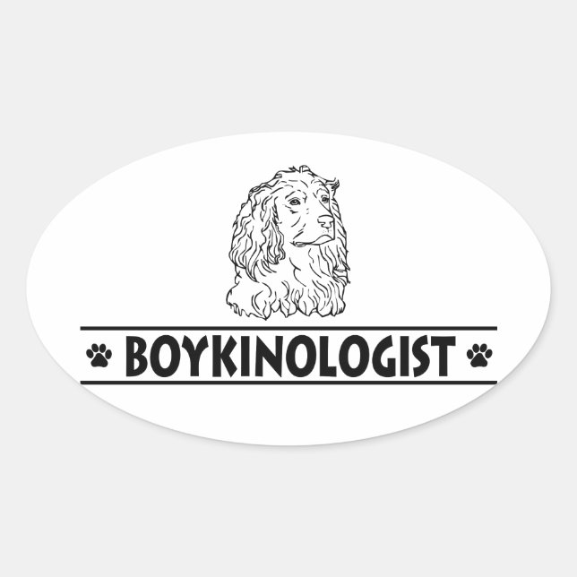 Humorose Boykin Spaniel Ovaler Aufkleber (Vorderseite)