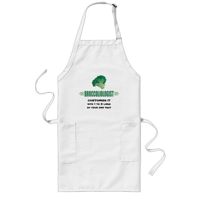 Humorose Broccoli Lange Schürze (Vorne)