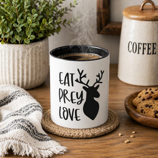 Humorose Eat Prey Liebe Tasse (Von Creator hochgeladen)