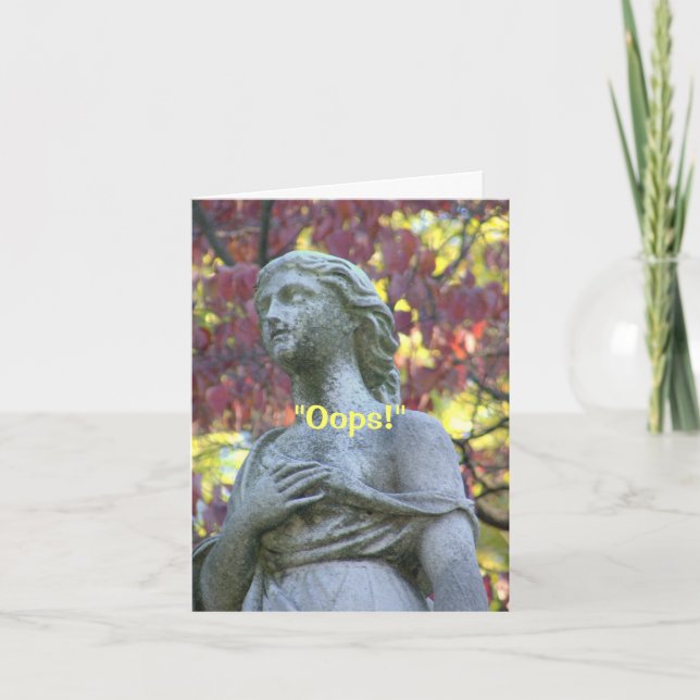 HUMOROUS APOLOGIE/KLASSIC FEMALE STATUE/WARDROBE M KARTE (Vorderseite)