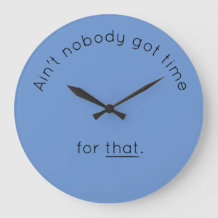 Humorous Blue Wall Clock Große Wanduhr