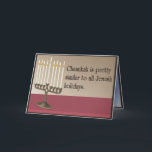 Humorous Chanukah Feiertagskarte<br><div class="desc">You probably know at least one person who would love to get a card from you,  so why not get a few of these humorous Chanukah greeting cards? Who knows,  you may even make someone a little verklempt this holiday season.</div>