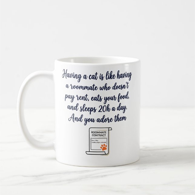 Humorous Gift for Cat Owners Kaffeetasse (Links)