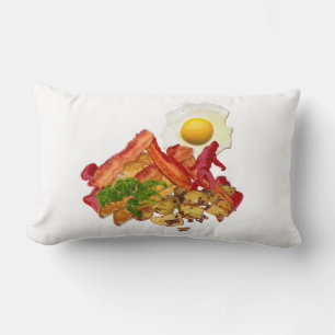 Humorous Ketschup Gone Squatchin for Bacon Lendenkissen