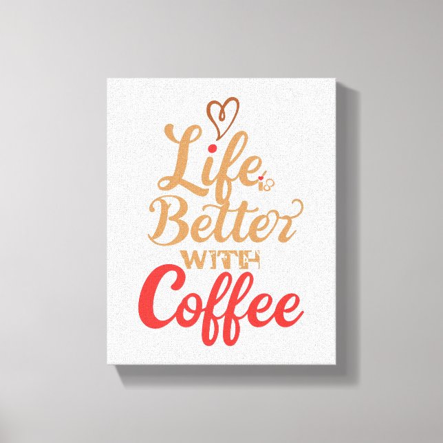Humorous Morning Caffeine Slogan Leinwanddruck (Vorderseite)