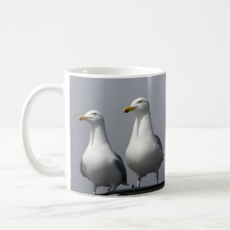 Humorous Mr & Mrs Gully Romantic Seagull Coastal Kaffeetasse
