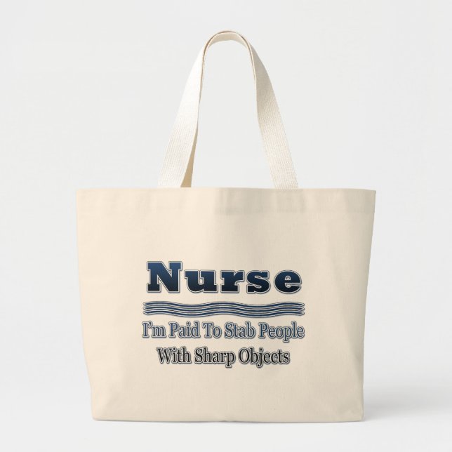 Humorous Nurse Saying Jumbo Stoffbeutel (Vorne)