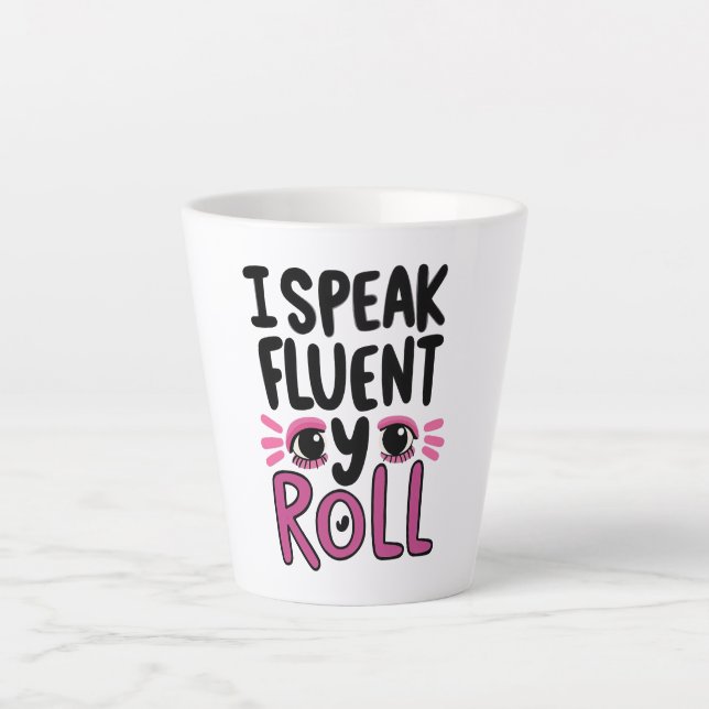Humorous Pink Sarcastic Saying Milchtasse (Vorderseite)