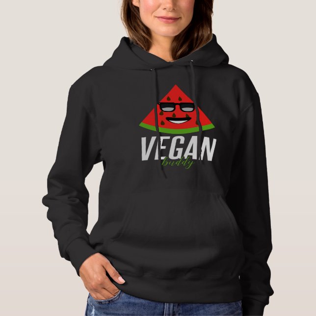 Humorous Vegan Buddy Artwork Hoodie (Vorderseite)