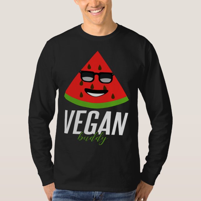 Humorous Vegan Buddy Artwork T-Shirt (Vorderseite)