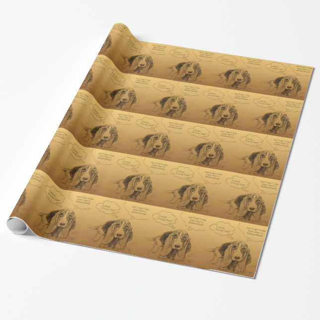 Humorous Vietnamese Chinese Dog Year Wrapping P Geschenkpapier (Ungerollt)
