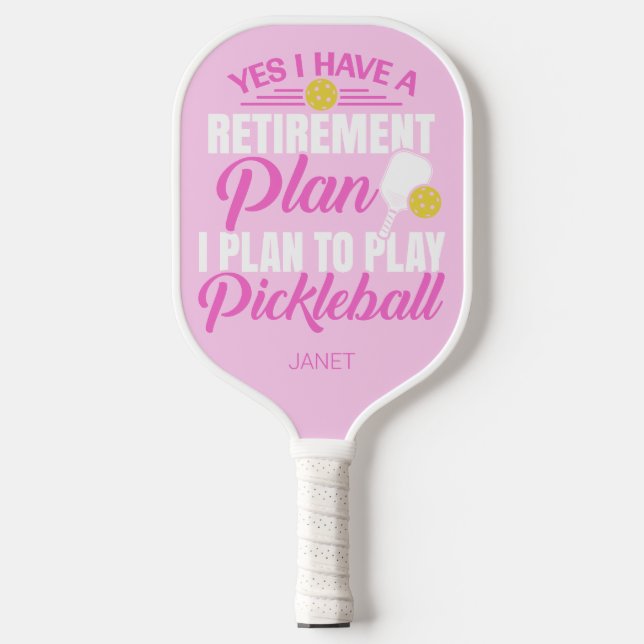Humorrosa Pensionspaddel Pickleball Schläger (Vorderseite)