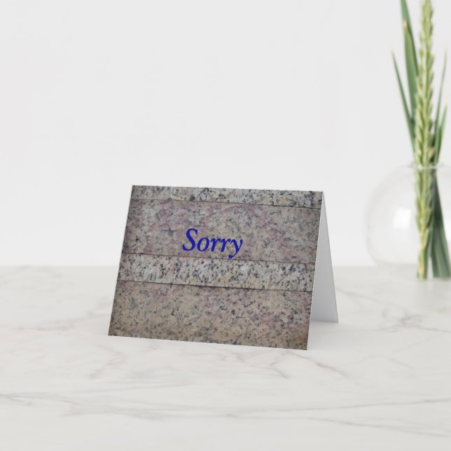 Humorus Apology Card Karte (Vorderseite)