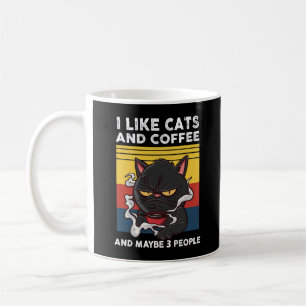 Humorvoll mag ich Katzen und Kaffee und vielleicht Kaffeetasse
