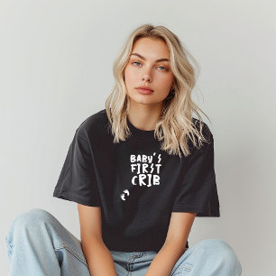 Humorvoll schwangerschaft baby fingerabdruck schwa T-Shirt
