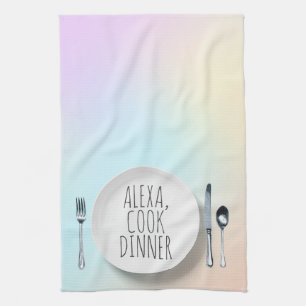 humorvolle Alexa Command zum Essen Geschirrtuch