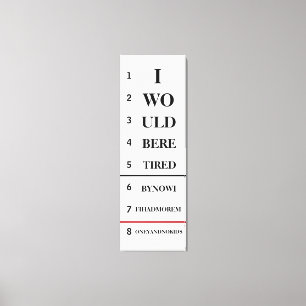 Humorvolle Augen-Diagramm-Leinwand Leinwanddruck