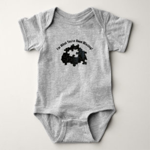 Humorvolle Baby-Mitteilungs-vermisstes Baby Strampler