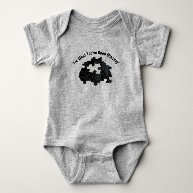 Humorvolle Baby-Mitteilungs-vermisstes Baby Strampler (Vorderseite)