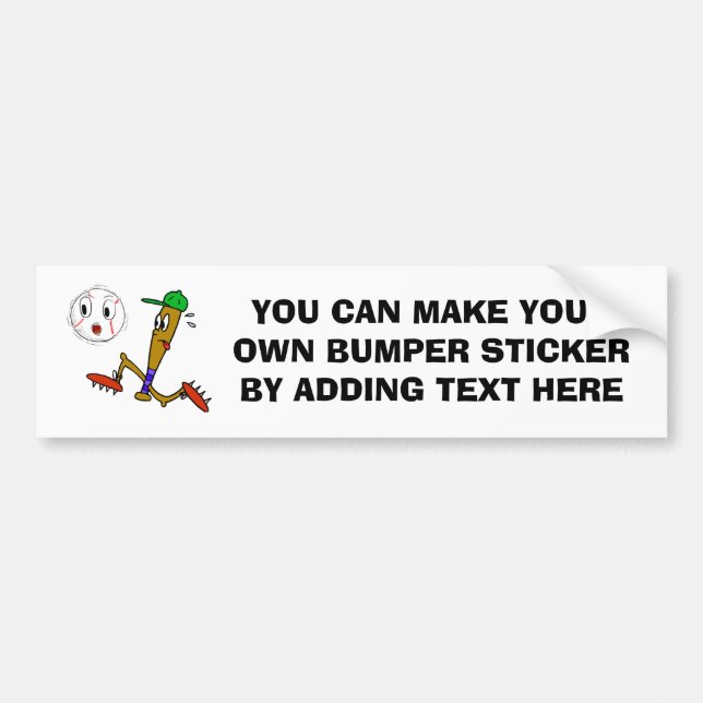 Humorvolle Baseball-T - Shirts und Geschenke Autoaufkleber (Vorne)
