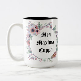Humorvolle Blumenkatholischermea-Maxima Cuppa Zweifarbige Tasse
