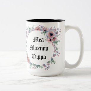 Humorvolle Blumenkatholischermea-Maxima Cuppa Zweifarbige Tasse