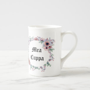 Humorvolle florale katholische Mea Cuppa Prozellantasse