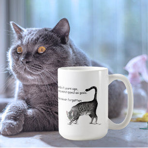 Humorvolle graue launische Katze Egyptian Mau Kaffeetasse