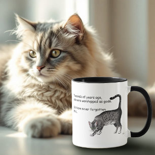 Humorvolle Graue Whimsical Katze Egyptian Mau Tasse
