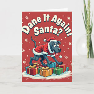 Humorvolle Great Dane Festive Karte