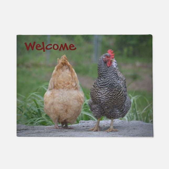 Humorvolle Huhn-Fußmatte Fußmatte (Vorderseite)