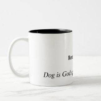 Humorvolle HundeTasse Zweifarbige Tasse