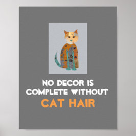 humorvolle Katzenposter-Wandkunst mit Text Poster