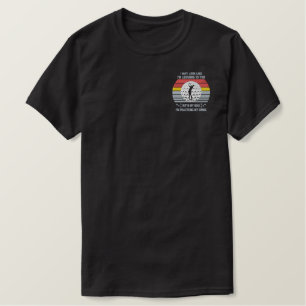 Humorvolle, mutige Golf Typografie-Design für ihn Besticktes T-Shirt