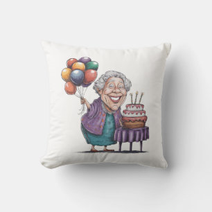 Humorvolle Nana-Geburtstagsfeier-Ballon-Kunst Kissen