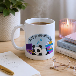 Humorvolle Panda-Aufschieber-Kaffeetasse Kaffeetasse