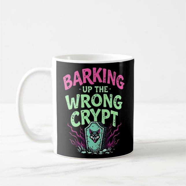 Humorvolle Retro-Gotik bricht den falschen Krypt a Kaffeetasse (Links)