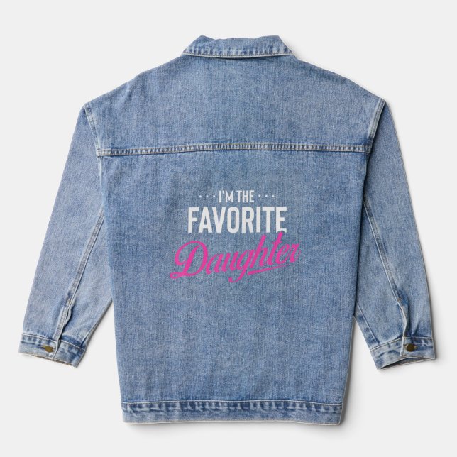 Humorvolle Töchter am liebsten Lieblingsspass Jeansjacke (Rückseite)