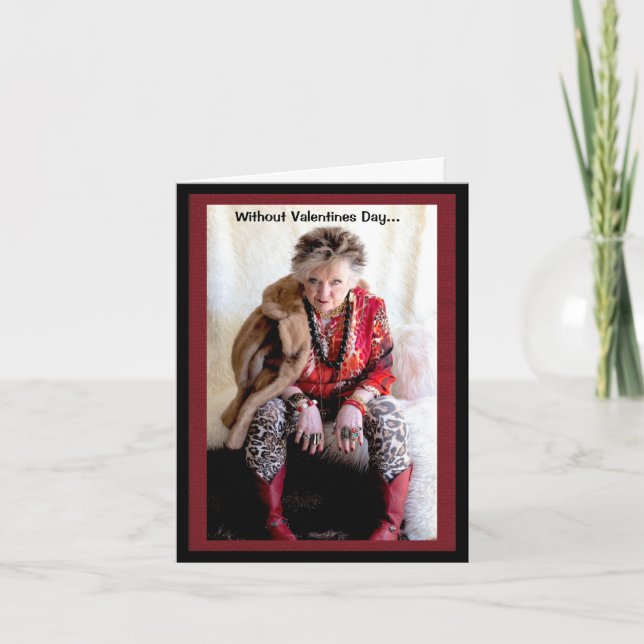 Humorvolle Valentinstag-Grußkarte Karte (Vorderseite)