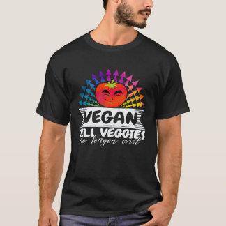Humorvolle vegane bis Gemüse nicht mehr existiert  T-Shirt