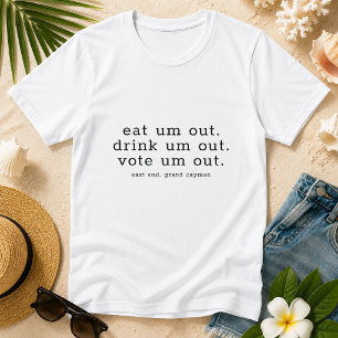 Humorvolle Wahlen Abstimmung Minimalistisch Person T-Shirt