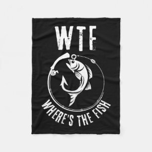 Humorvolle Wtf, wo der Fisch zum Angeln von Enthus Fleecedecke
