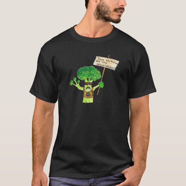 Humorvoller Brokkoli-Aktivist T-Shirt (Vorderseite)
