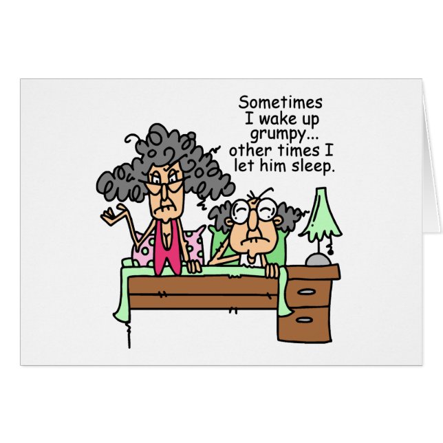 Humorvoller gelassener mürrischer Schlaf (Vorderseite (Horizontal))