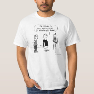 Humorvoller Künstler Cartoon Kunstlehrer Kunstkr T-Shirt
