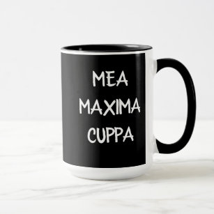 Humorvoller lateinischer Katholischer Mea Cuppa Tasse