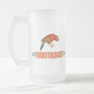 Humorvoller Papageienliebhaber Mattglas Bierglas